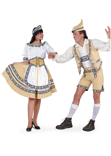 Bavarian Lady and Man Adult Rental Costume