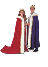 Queen and King Cape Regency Train Adult Rental Costume