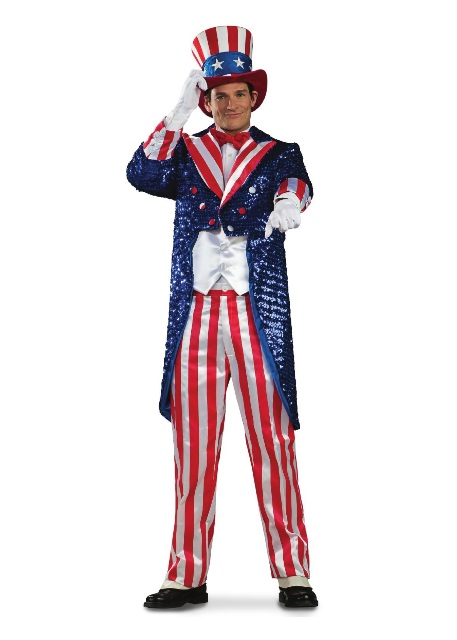 Sequin Uncle Sam Adult Rental Costume