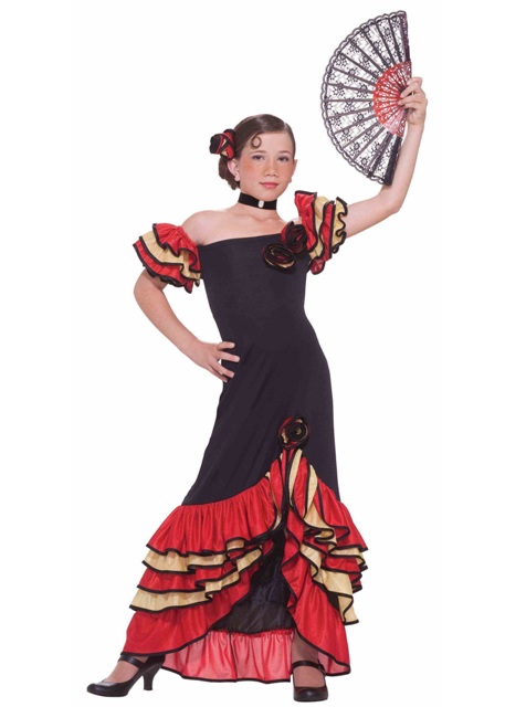 children_costumes_hollywood_masks_hero_disguise_for_rent_wigs/children-costumes-ben-flamenco-girl-64224-spanish dancer
