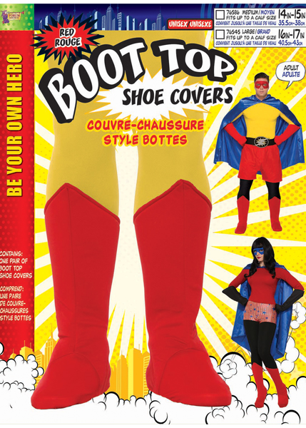 costume-accessories-be-your-own-hero-boot-tops-red-76586