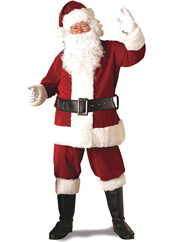 Slovenia raid Inn Adult Pre-Fabricated Christmas Costume | Deluxe Ultra Velvet 6pc Santa  Claus Suit (RBS)