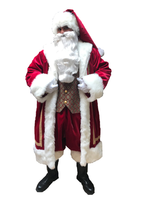 Santa Claus Professional Wardrobe Adele's of Hollywood royal-coat-ensemble-classic-red-gold-trim-medium-fur