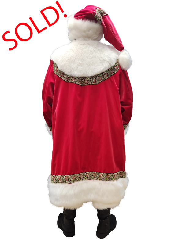santa-claus-professional-wardrobe-cardinal-red-royal-robe-green-embroidered-trim-with-sequin-back-sold