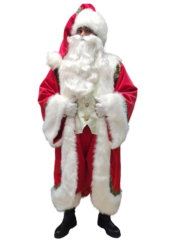 santa-claus-professional-wardrobe-cardinal-red-royal-robe-green-sequin-trim