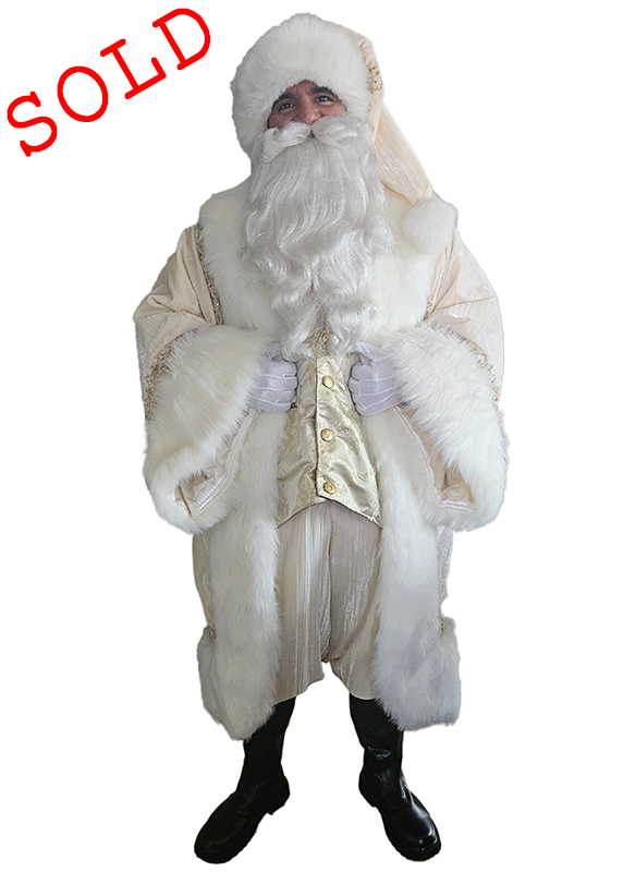 santa-claus-professional-wardrobe-ivory-crushed-velvet-sequin-trim-gold-ivory-royal-robe-ensemble-front