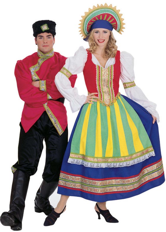 Adult Rental Costume  Russian Cossak and Peasant Woman