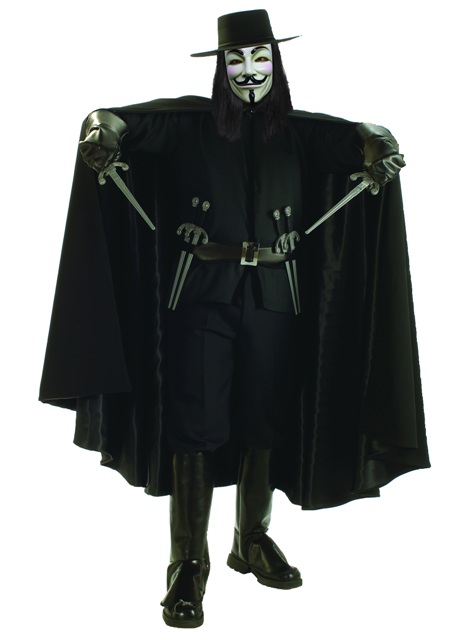 V For Vendetta Anonymous Mask - Guy Fawkes Costume Accessory For Halloween
