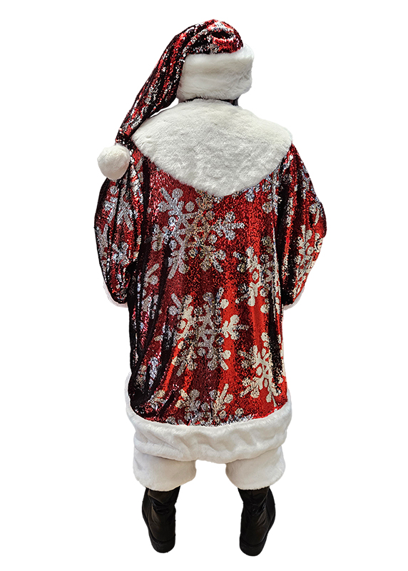 Professional Santa Claus Wardrobe | Sequin Snowflake Royal Robe