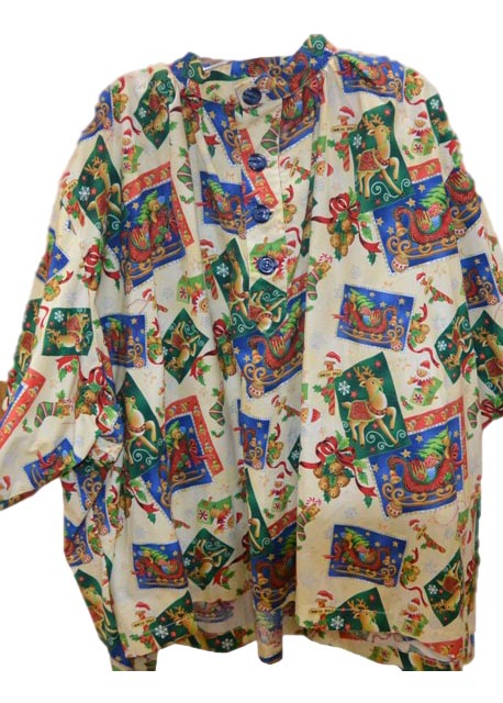 Teddy Bear Sleighs Santa Claus Short Sleeve Shirt