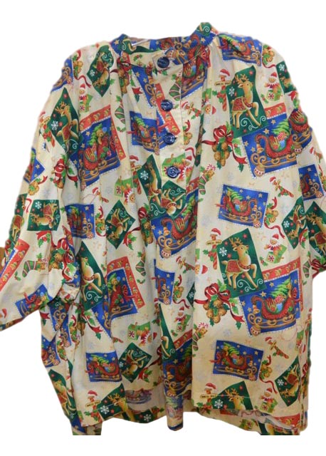 santa claus short sleeve shirt teddy bear sleighs