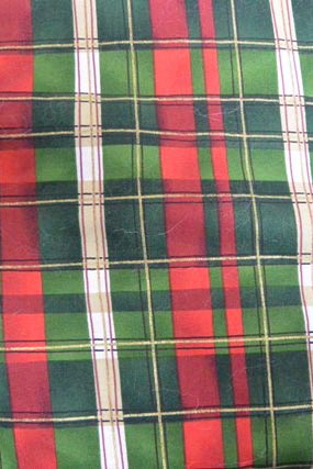 Green Plaid Santa Claus Material