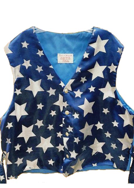 Blue Satin Star Santa Claus Vest