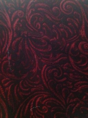 Embossed Burgundy Velvet santa claus material