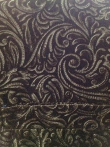 Embossed Green Velvet santa claus material