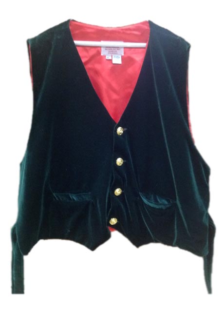 green_rayon_velvet_santa_claus_material_vest