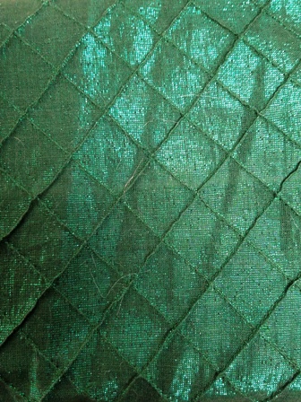 Green Satin Squares santa claus material