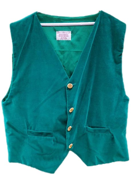 Green Velvet Santa Claus Vest