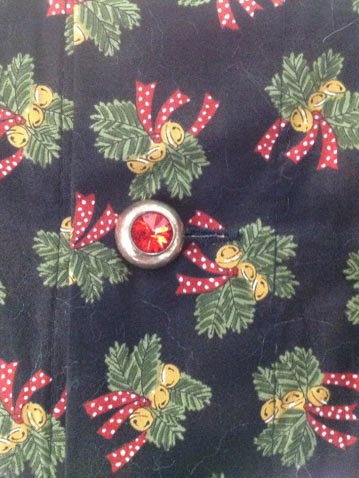 Holly Adornment Print santa claus material