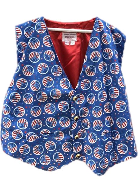 Stars and Stripes Peace santa claus vest