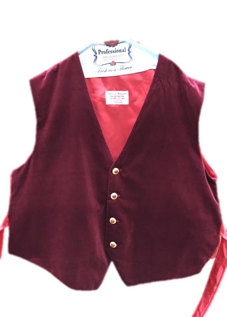 Sultan Velvet Santa Claus Vest With Pine Cone Lining